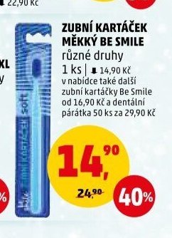 ZUBNÍ KARTÁČEK MĚKKÝ BE SMILE