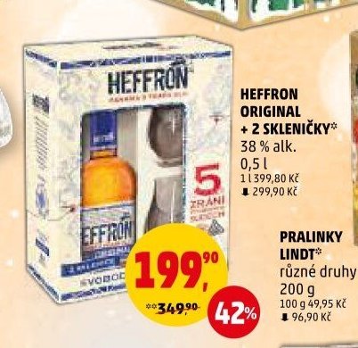 HEFFRON ORIGINAL + 2 SKLENIČKY