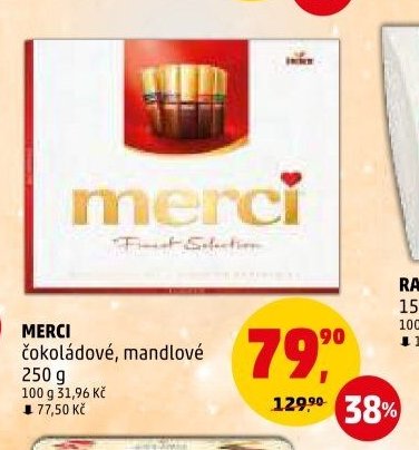 MERCI čokoládové, mandlové