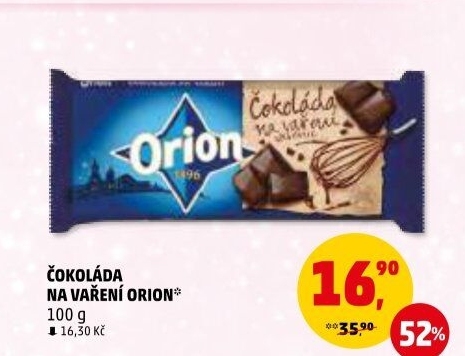 Čokoláda na vaření Orion