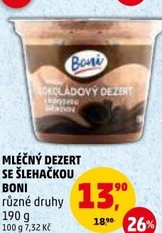 Dezert mléčný se šlehačkou Boni