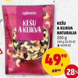 Kešu a klikva Naturalia