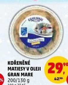 Matjesy kořeněné v oleji Gran Mare