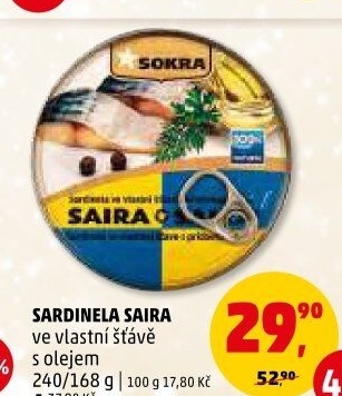 Sardinela ve vlastní šťávě Saira Sokra