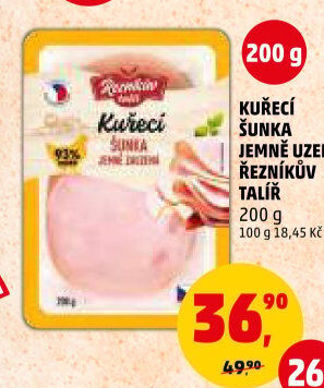 Šunka kuřecí jemně uzená Řezníkův talíř
