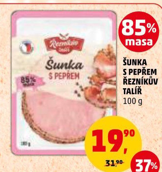 Šunka s pepřovým dekorem Řezníkův talíř