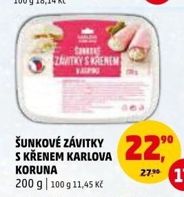 Šunkový závitek s křenem Karlova Koruna