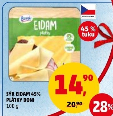 Sýr Eidam 45% Boni