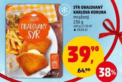 Sýr obalovaný mražený Karlova Koruna