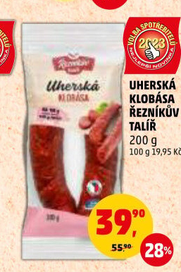 Uherská klobása Řezníkův talíř