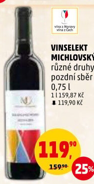 Vína Vinselekt Michlovský - pozdní sběr