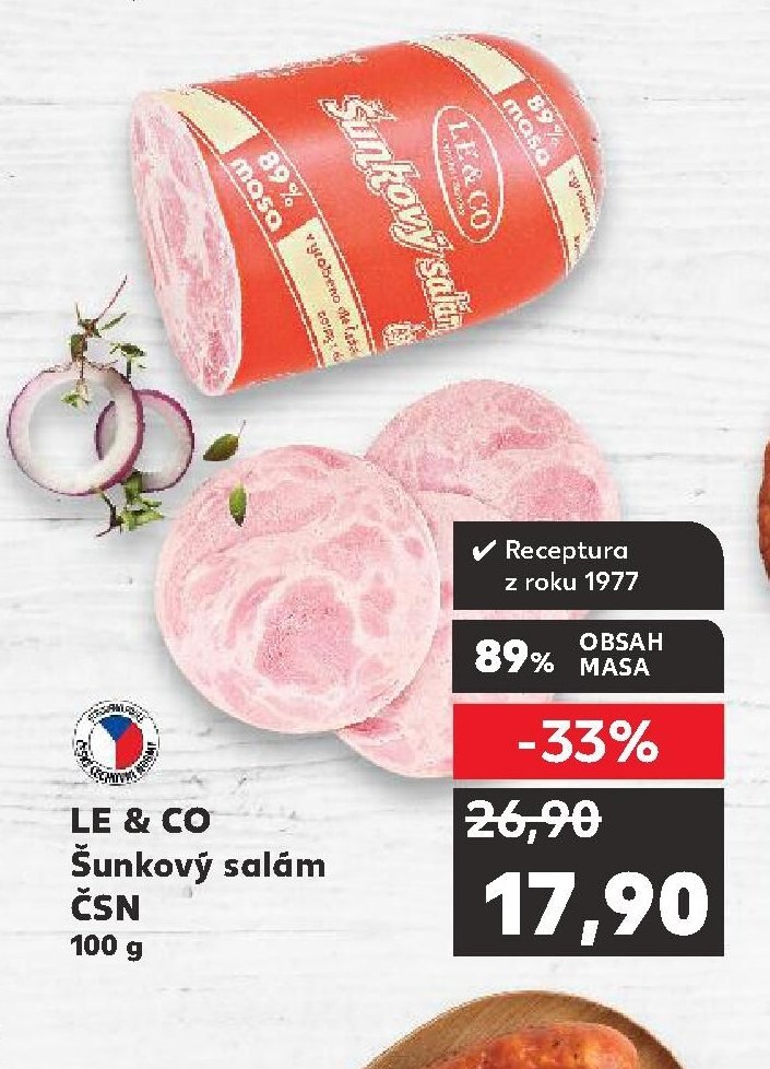 LE & CO Šunkový salám ČSN 100 g