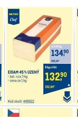 EIDAM 45% UZENÝ