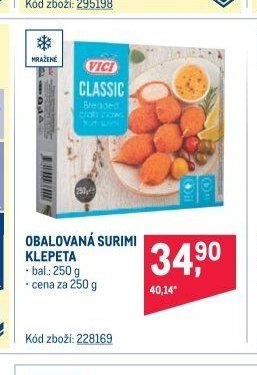 Obalovaná surimi klepeta