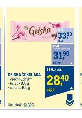 GEISHA ČOKOLÁDA