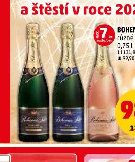 BOHEMIA SEKT různé druhy 0,75 l