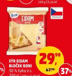 SÝR EIDAM BLOČEK BONI 30 % tuku v s. 250 g