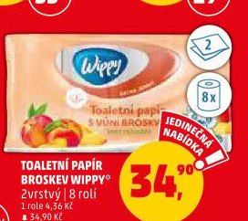 TOALETNÍ PAPÍR BROSKEV WIPPY 2vrstvý | 8 rolí