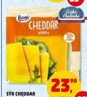 SÝR CHEDDAR 50% PLÁTKY BONI 100 g