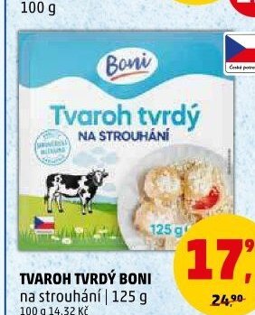TVAROH TVRDÝ BONI NA STROUHÁNÍ 125 g