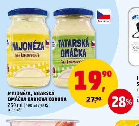 MAJONÉZA, TATARSKÁ OMÁČKA KARLOVA KORUNA