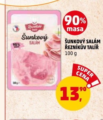 ŠUNKOVÝ SALÁM ŘEZNÍKŮV TALÍŘ 100 g