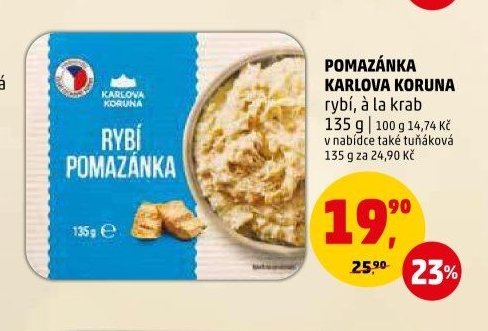 POMAZÁNKA KARLOVA KORUNA RYBÍ 135 g