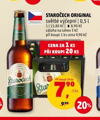 STAROČECH ORIGINAL světlé výčepní 0,5 l