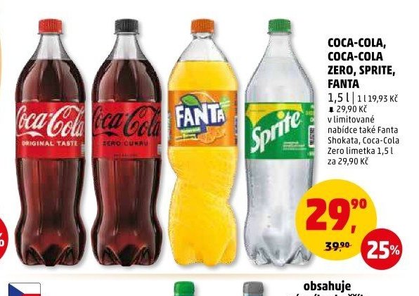 Coca-Cola, Coca-Cola Zero, Sprite, Fanta