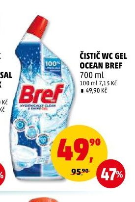 ČISTIČ WC GEL OCEAN BREF 700 ml