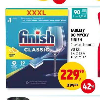 TABLETY DO MYČKY FINISH Classic Lemon 90 ks