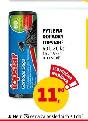PYTLE NA ODPADKY TOPSTAR 60 l, 20 ks