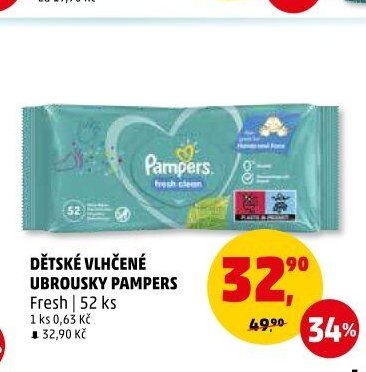 DĚTSKÉ VLHČENÉ UBROUSKY PAMPERS