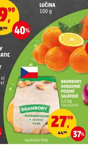 BRAMBORY KONZUMNÍ POZDNÍ SALÁTOVÉ 1,5 kg