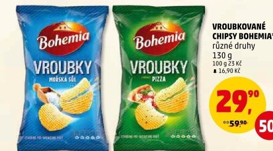 Chipsy Vroubky Bohemia Chips
