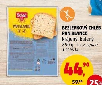 Chléb bez lepku Pan Blanco Schär