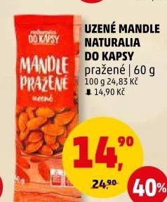 Mandle uzené pražené Naturalia