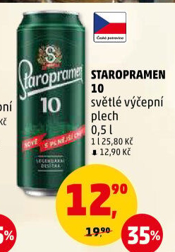 Pivo světlé výčepní 10° Staropramen