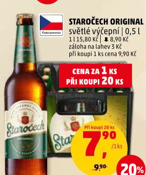 Pivo světlé výčepní Original Staročech