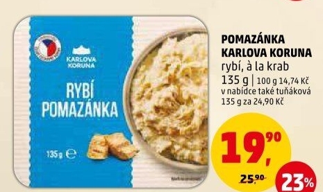 Rybí pomazánka Karlova Koruna