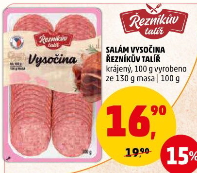 Salám Vysočina Řezníkův talíř