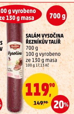 Salám Vysočina Řezníkův talíř