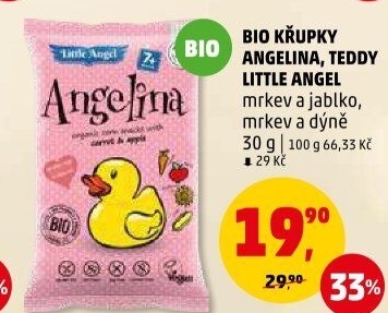 Snack bez lepku pro děti bio Angelina Little Angel