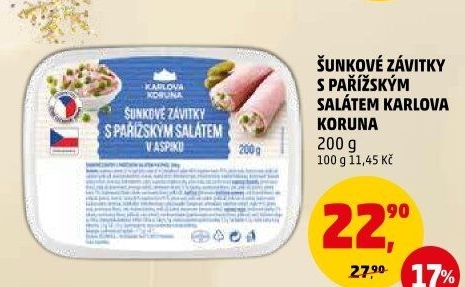 Šunkový závitek v aspiku Karlova Koruna