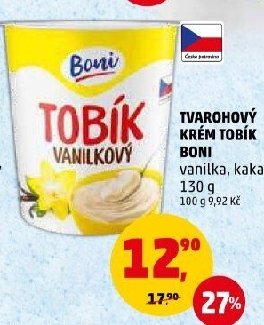 Tvarohový krém Tobík Boni