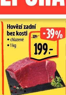 Hovězí zadní bez kosti