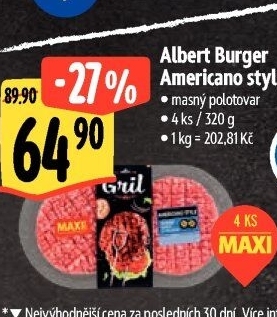 Hovězíburger Americano Albert Gril