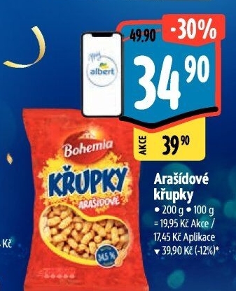 Křupky arašídové Bohemia