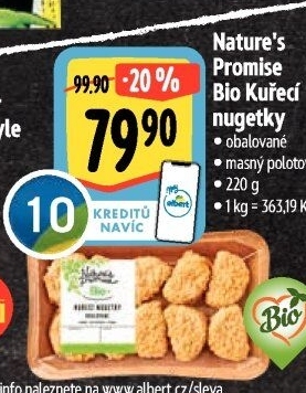 Kuřecí nugetky obalované bio Nature'