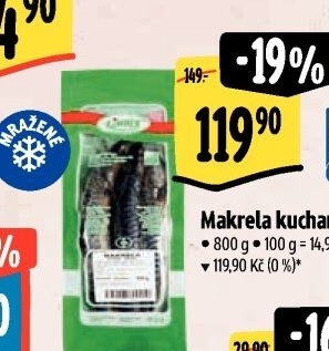 Makrela kuchaná mražená Kimbex